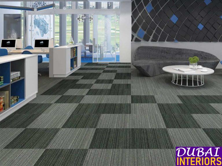 Grey Carpet Tiles Dubai, Abu Dhabi & UAE - Grey Carpet Tiles for Stairs