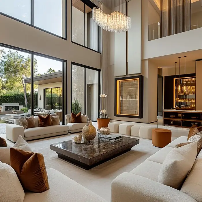 D H Modern Living Room Villa Renovation