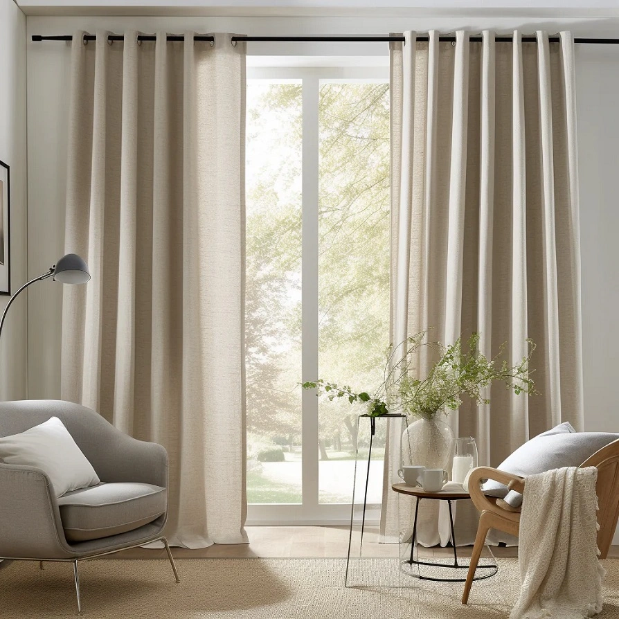 beige curtains s8