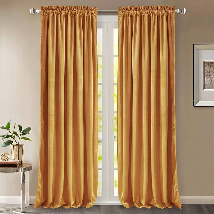 gold curtains