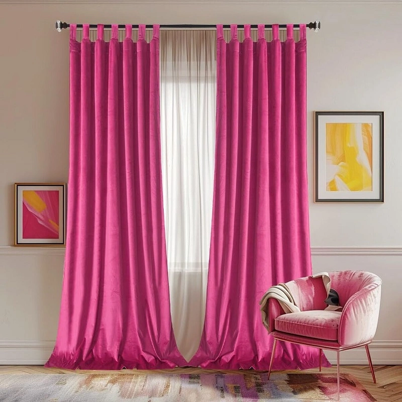 pink curtains s6