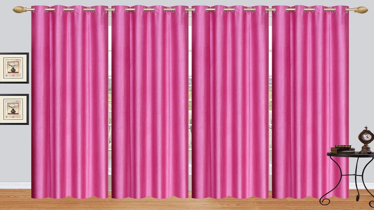 pink curtains w3