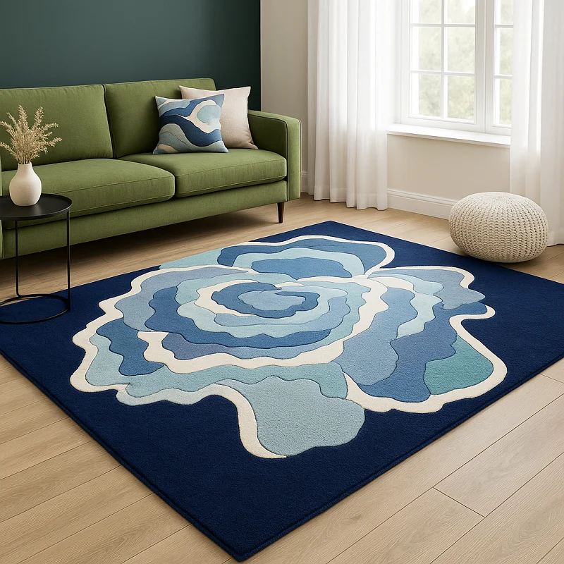 Hand Tufted Carpets in Living Rooms