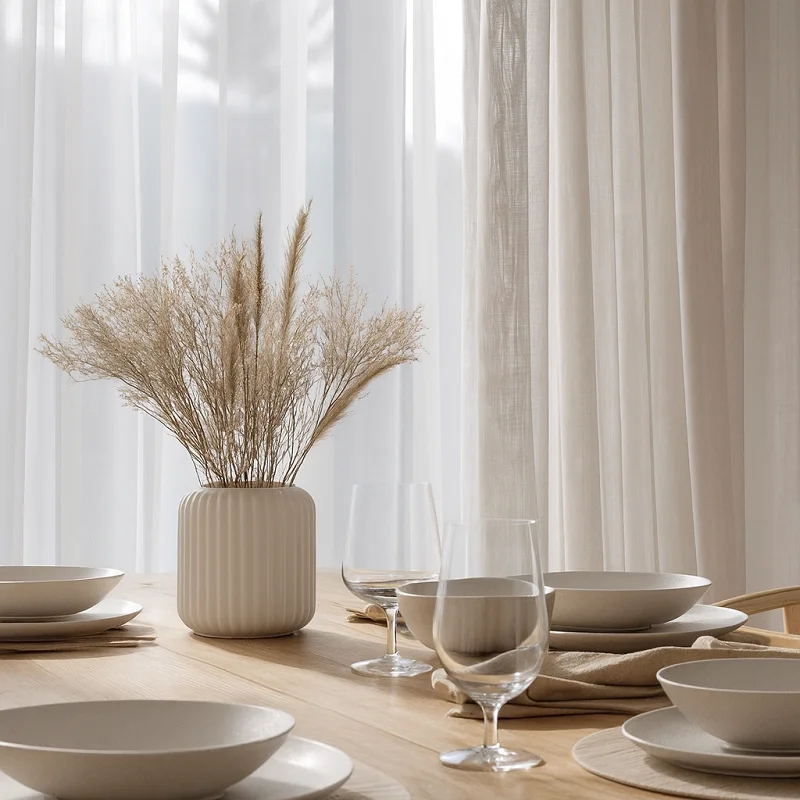 Linen Curtains in Dining Areas