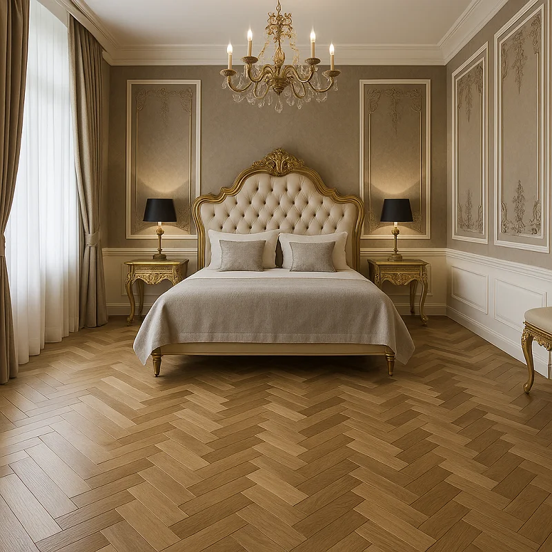 Parquet Flooring in Bedroom