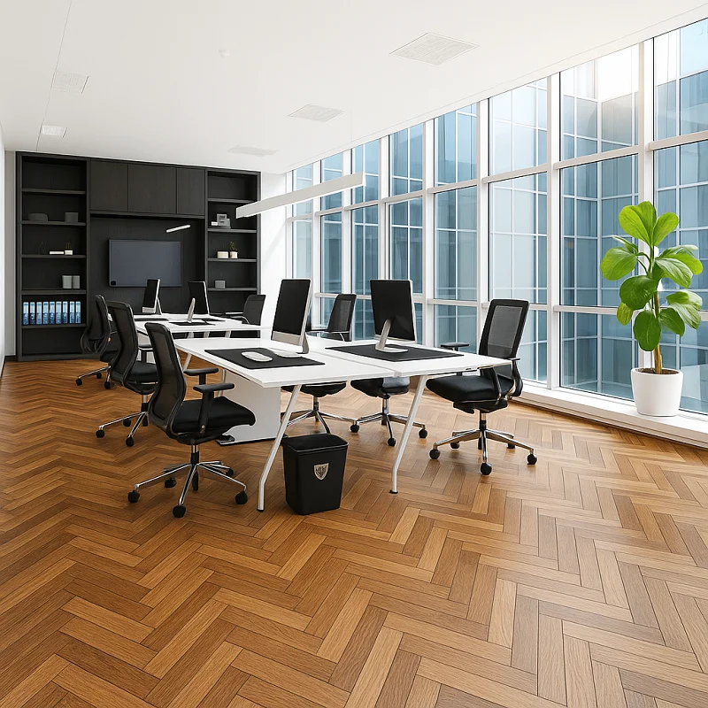 Parquet Flooring in Office