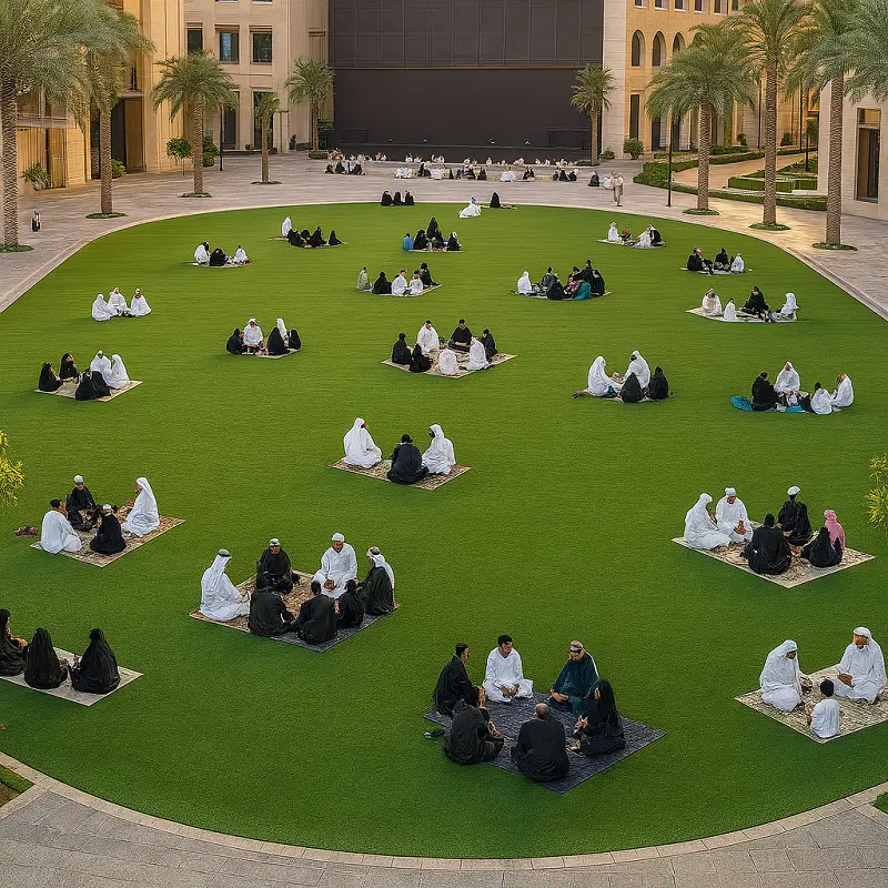 Artificial Grass in Public Park