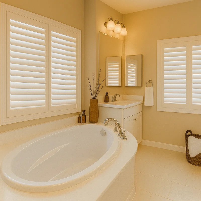Custom Blinds in Bathroom