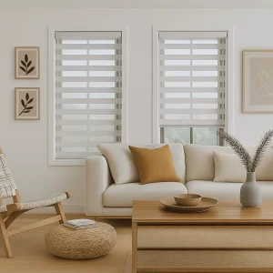 Custom Blinds in Living Room