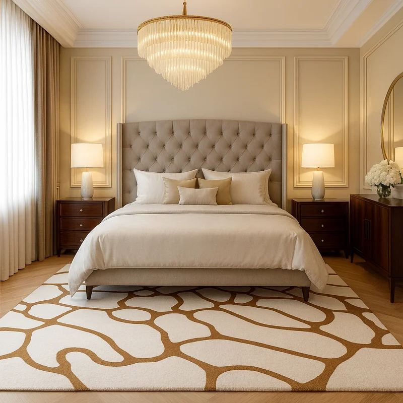 Customized Rugs in Bedroom