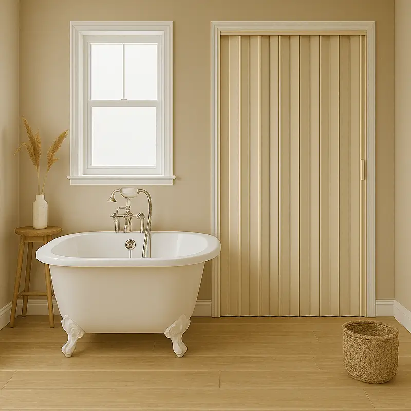 PVC Folding Doors in Bathroom