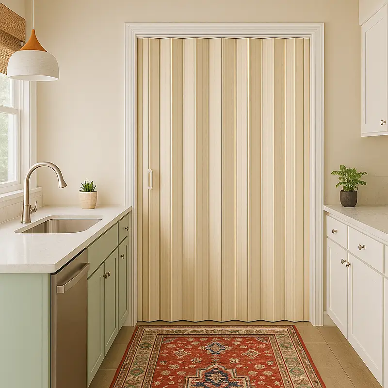 PVC Folding Doors in Kitchen