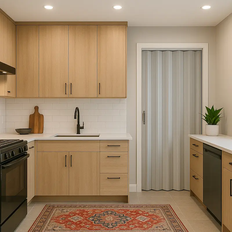 PVC Folding Doors in Kitchen