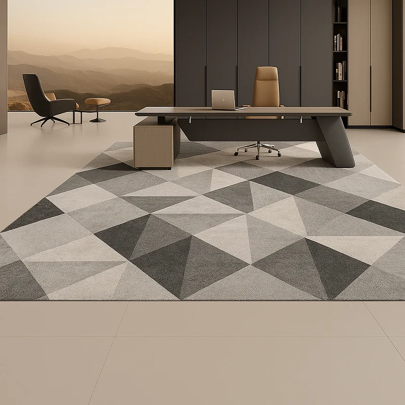 Patch Work Rugs in Office