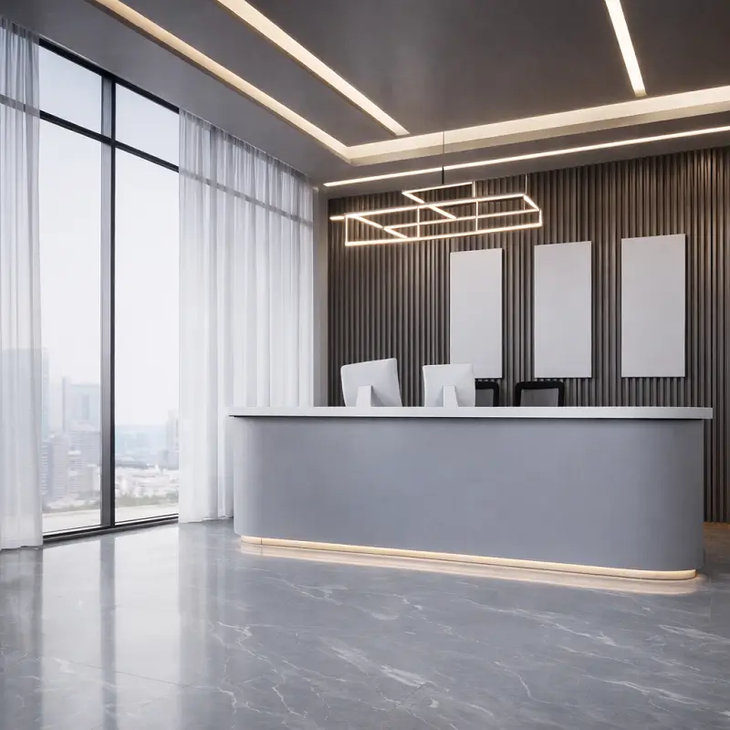 Office Curtains in Reception