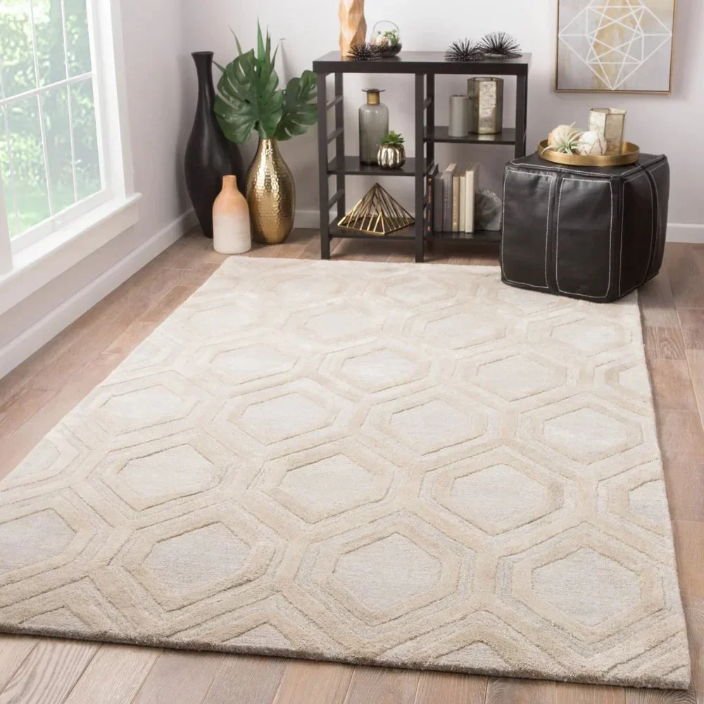 Cream Color Hand Tufted Carpets (2)