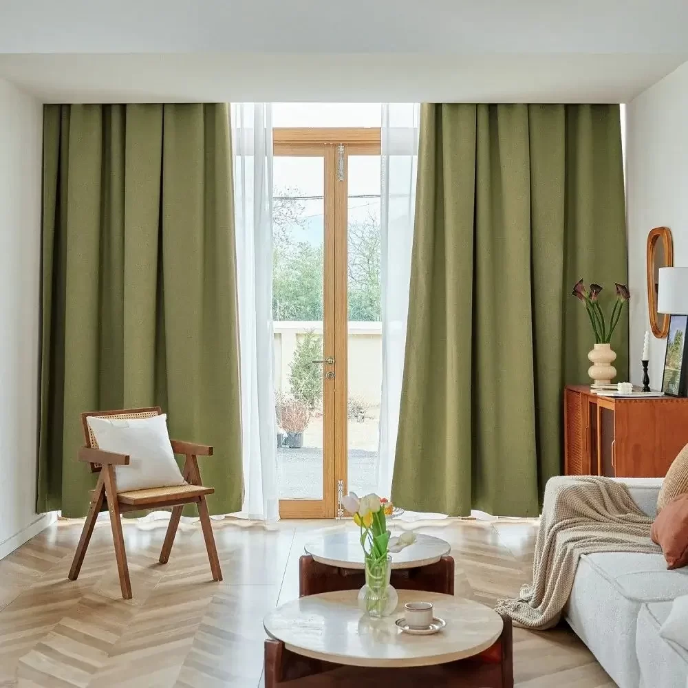 Olive Green Blackout Curtains