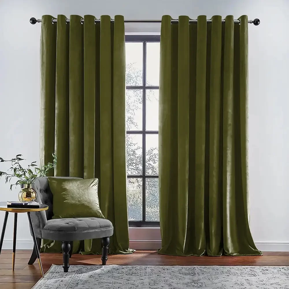Olive Green Blackout Curtains