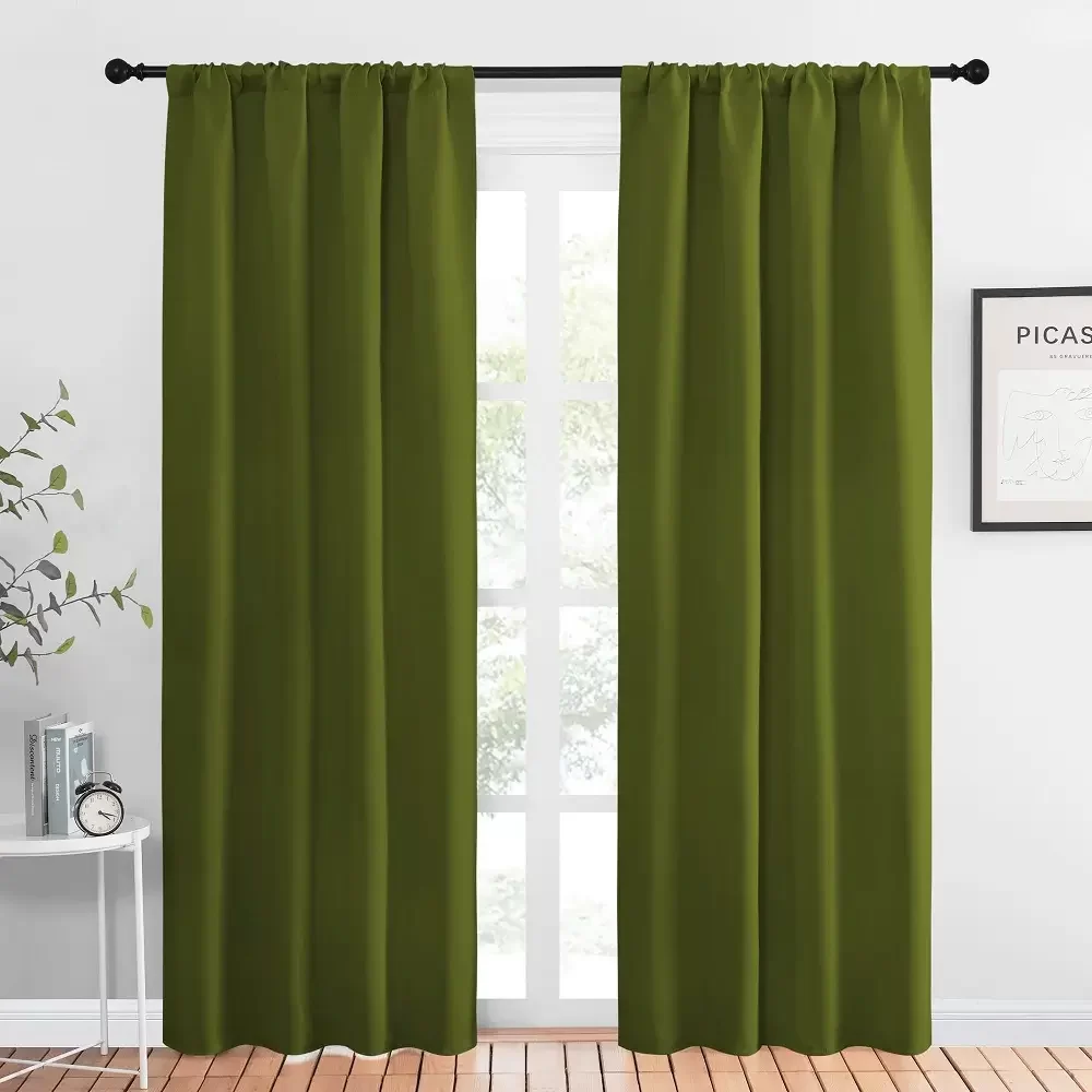 Olive Green Blackout Curtains