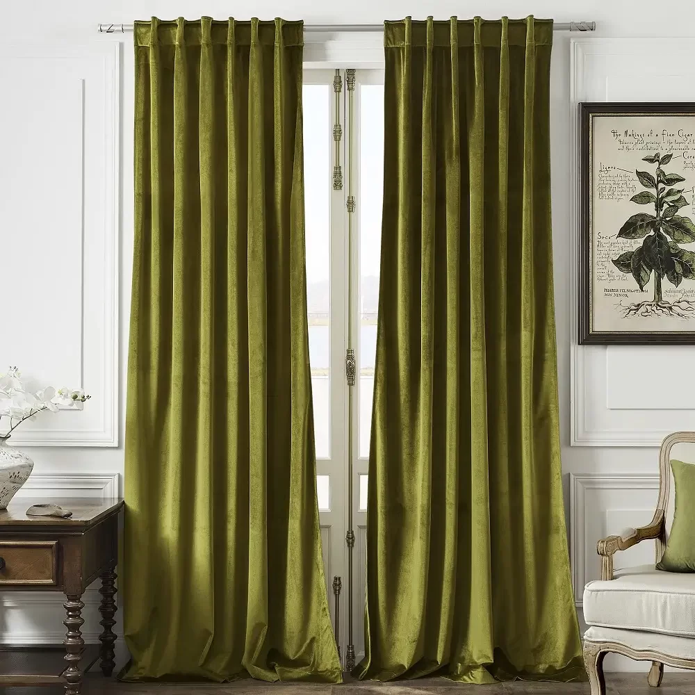 Olive Green Blackout Curtains