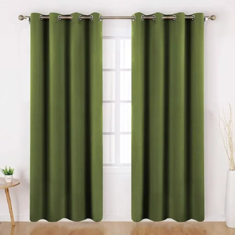 Olive Green Blackout Curtains