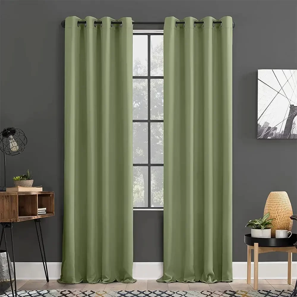 Olive Green Blackout Curtains