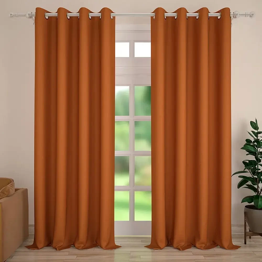 Orange blackout Curtains