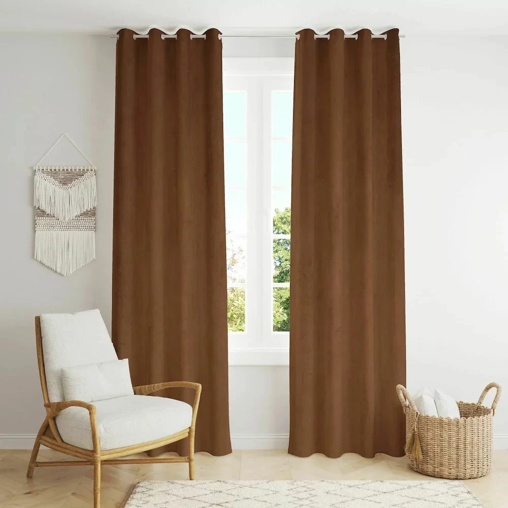 brown blackout curtains