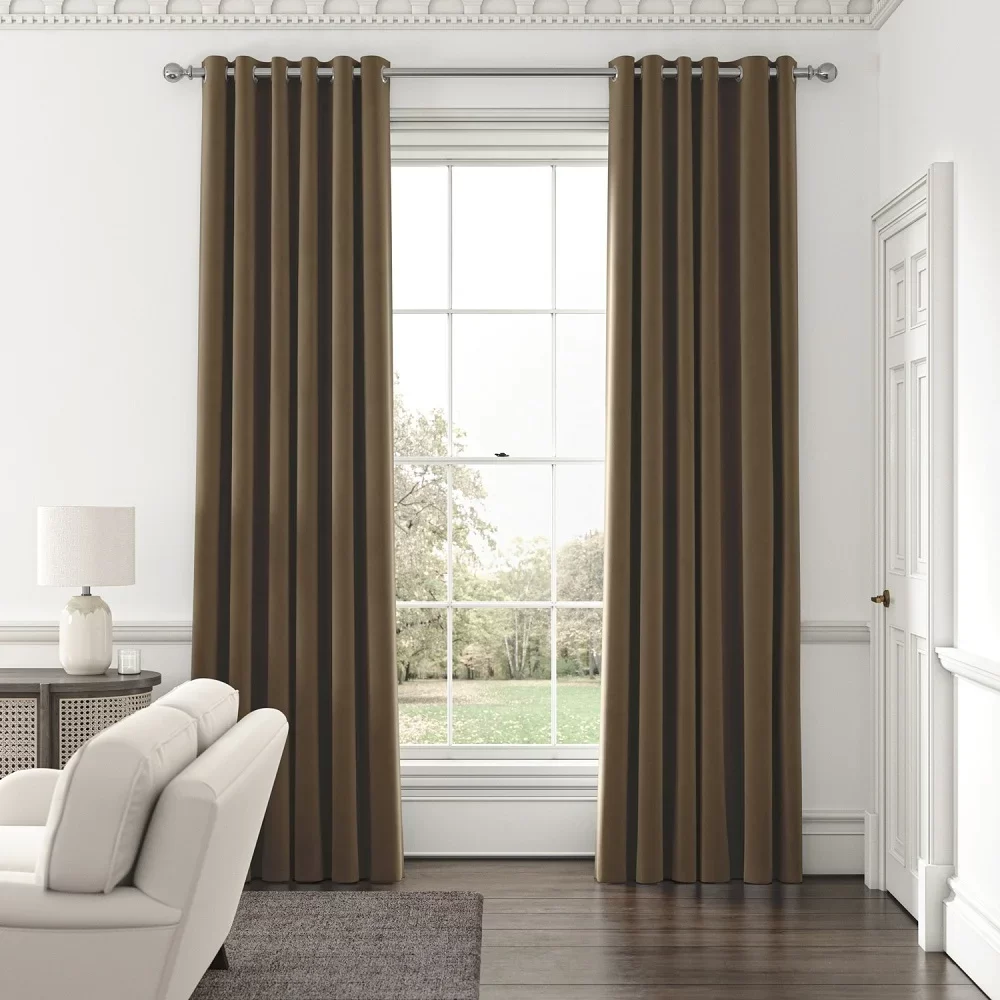 brown blackout curtains