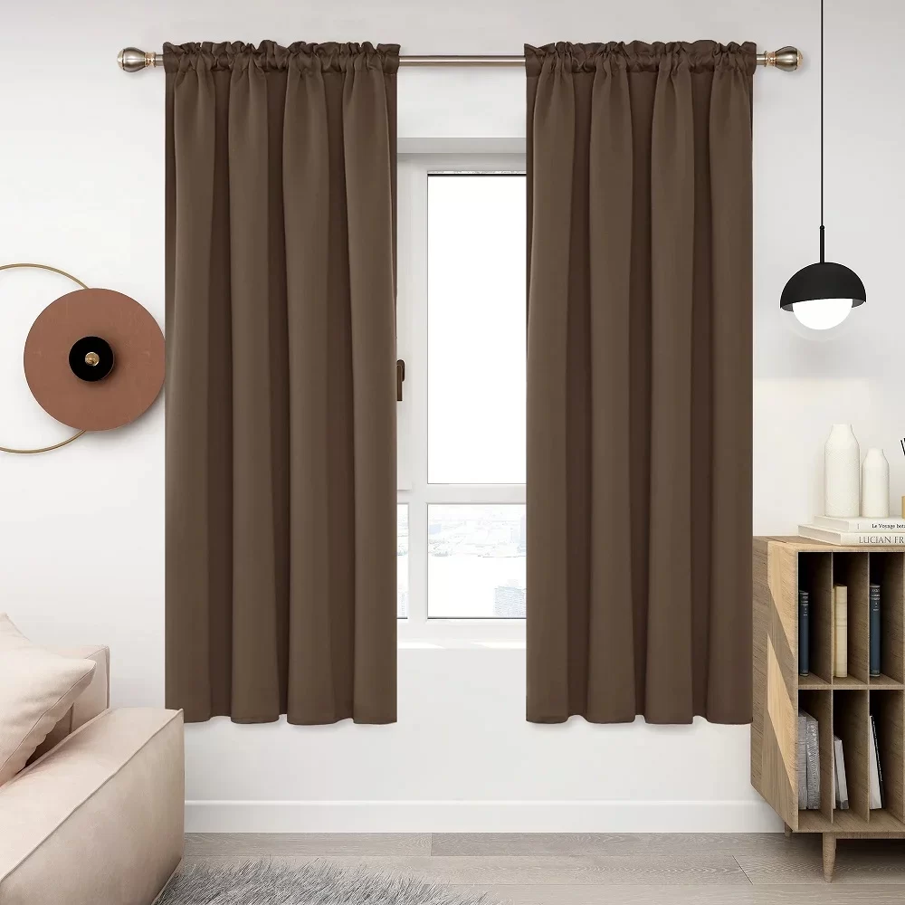brown blackout curtains