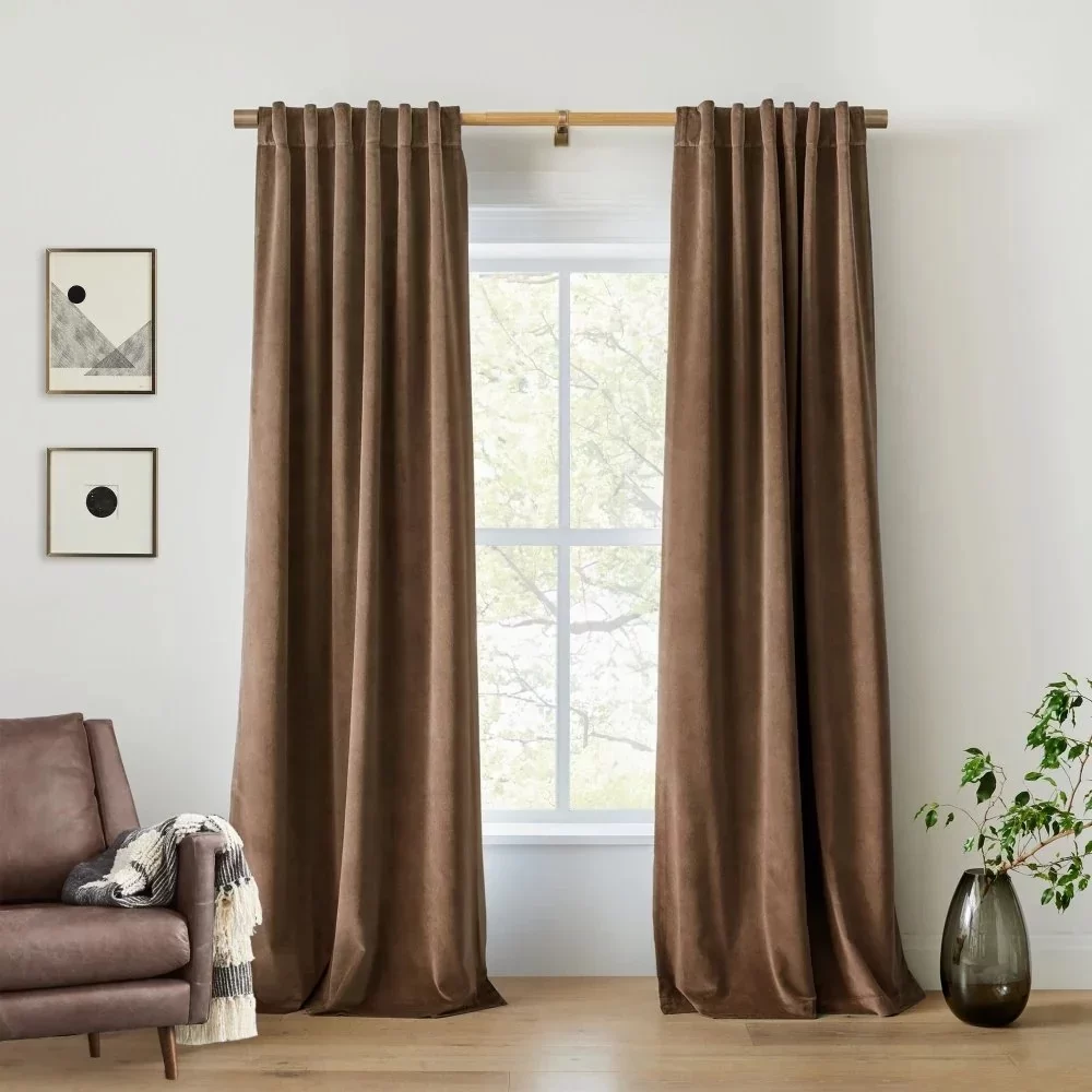 brown blackout curtains