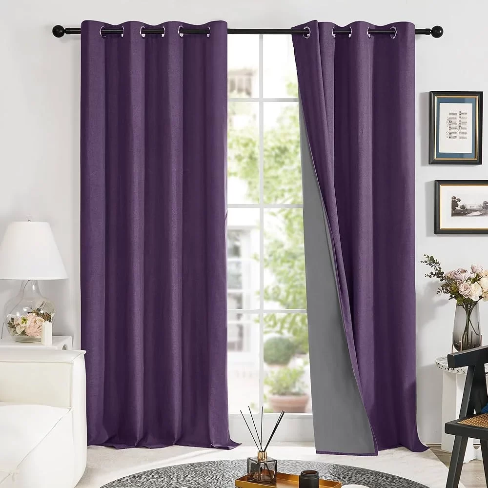 purple blackout curtains