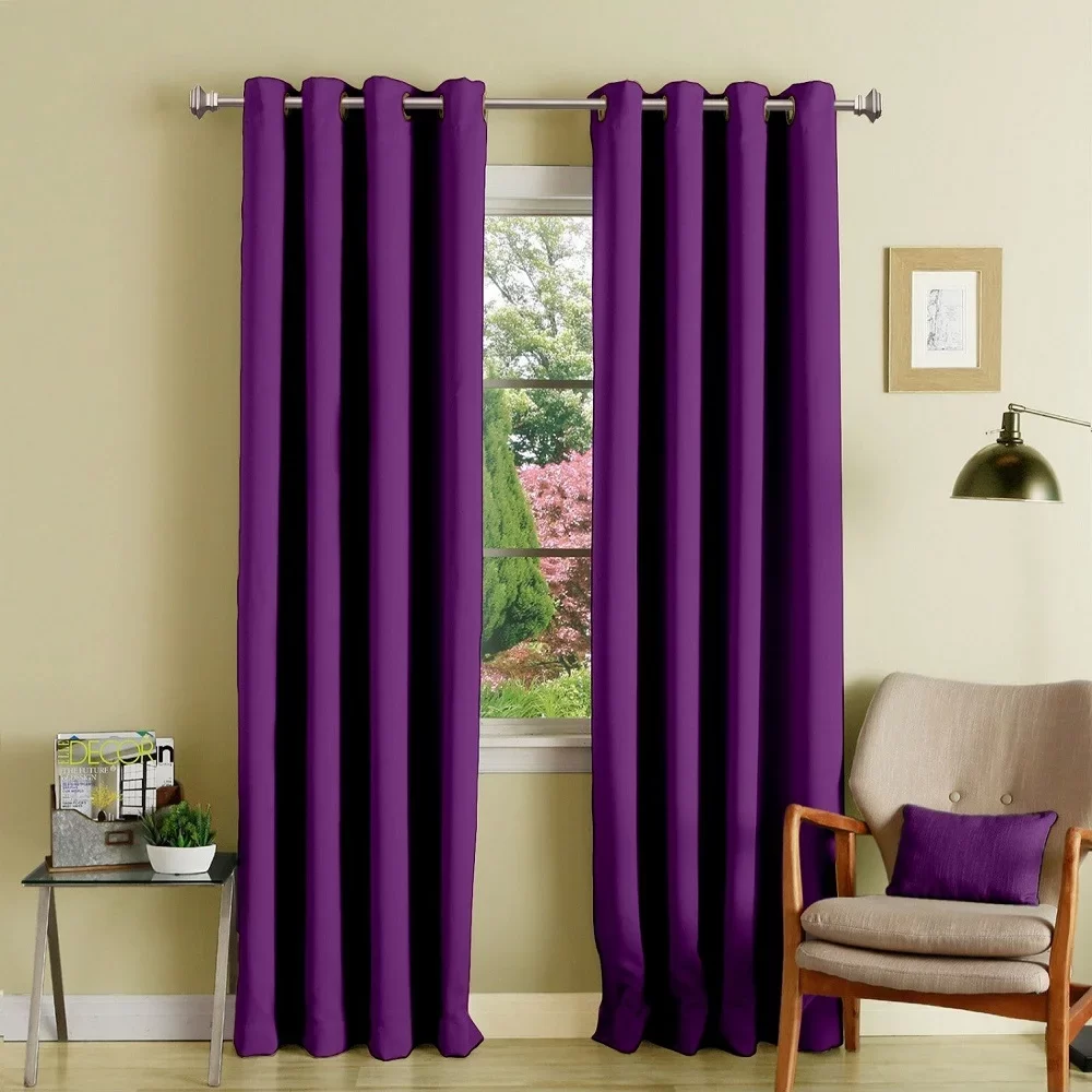 purple blackout curtains