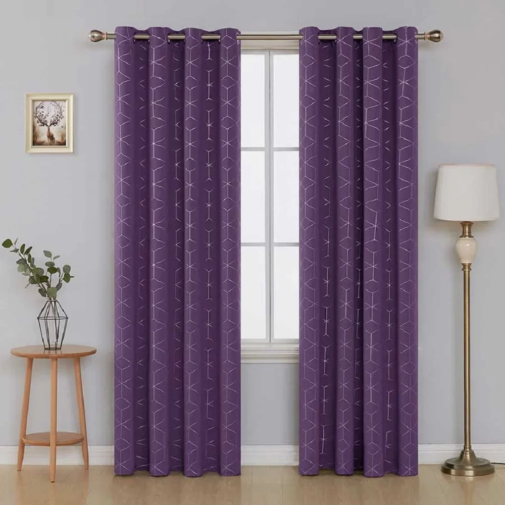 purple blackout curtains