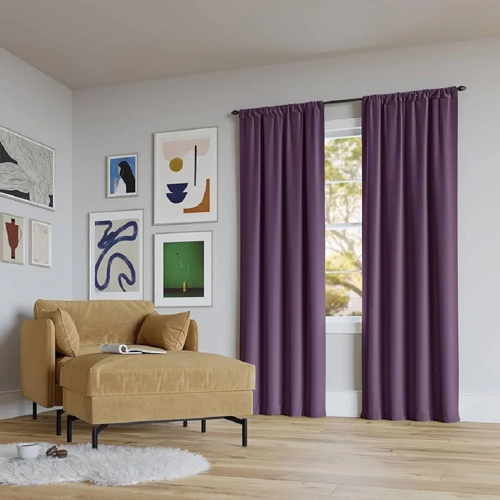 purple blackout curtains