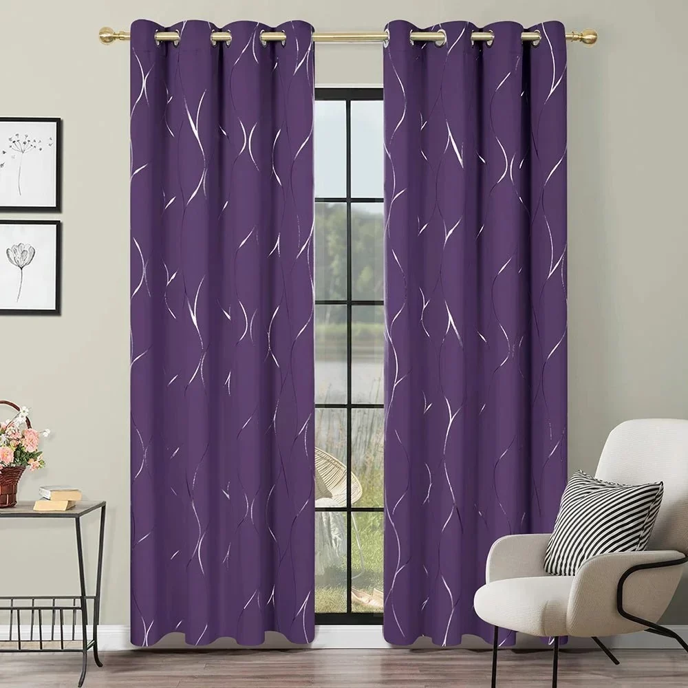 purple blackout curtains