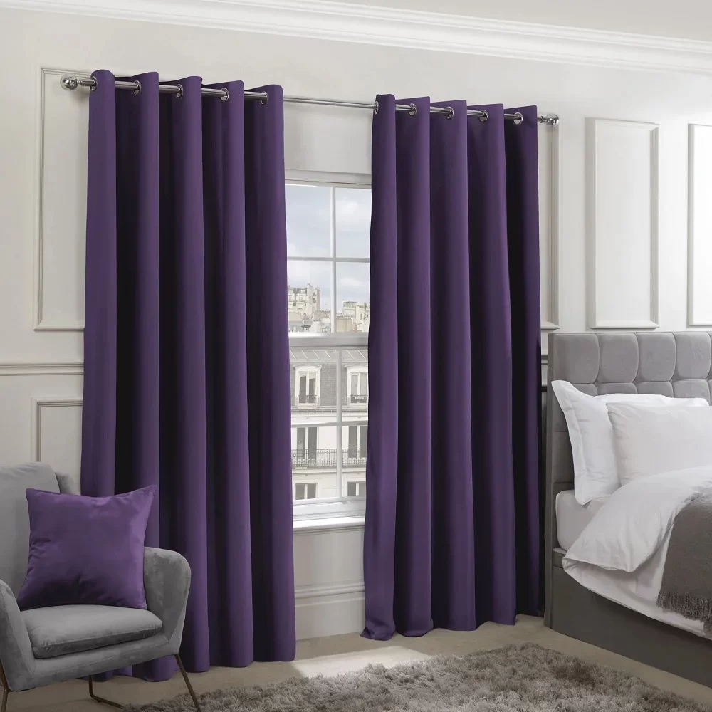 purple blackout curtains