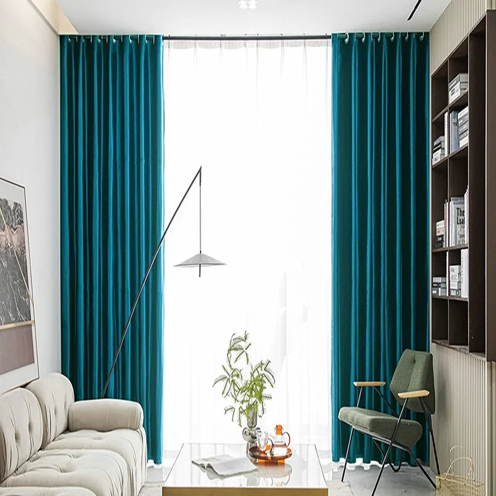 teal blackout curtains